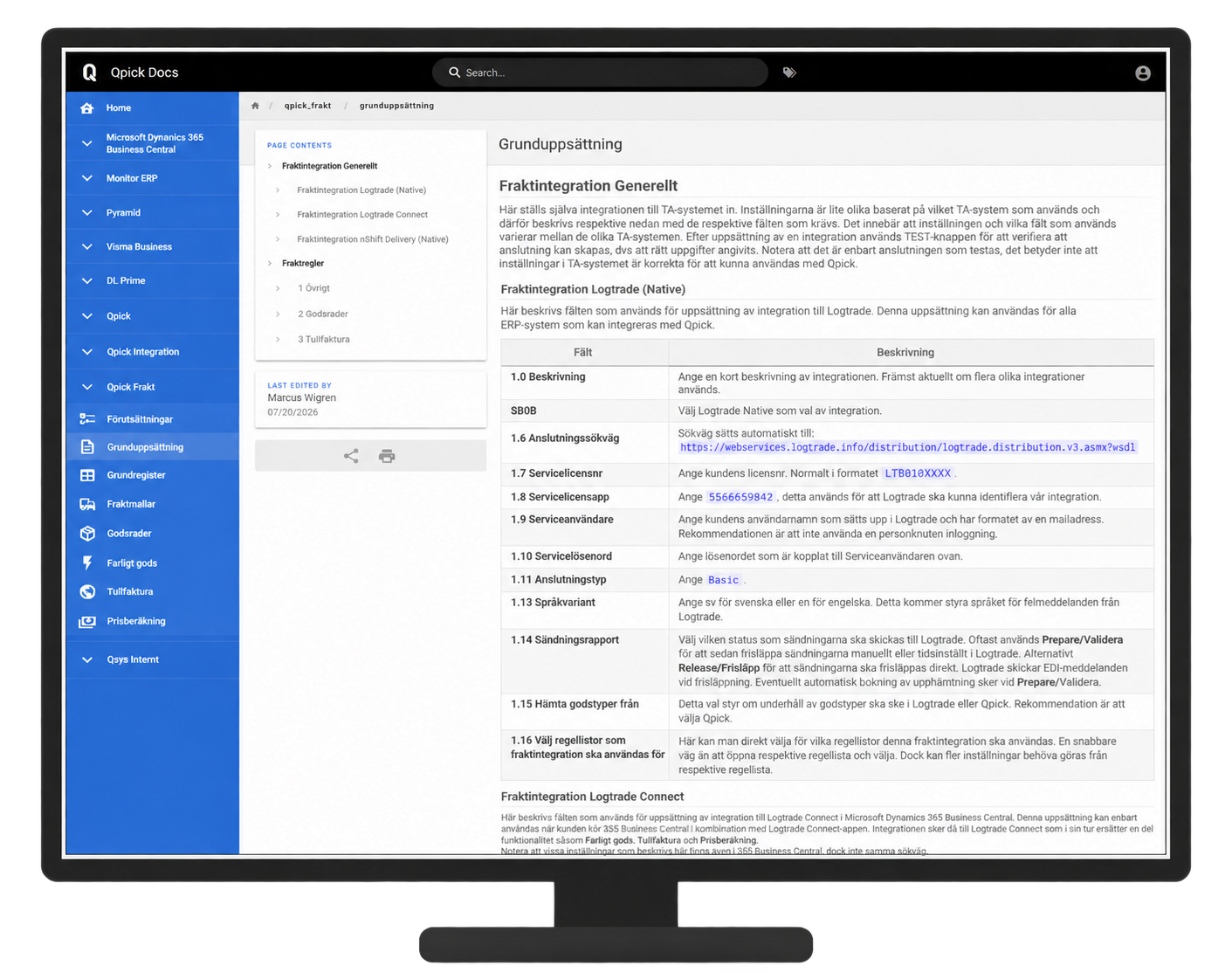 Qpick Docs med dokumentation för funktioner, inställningar och integrationer.